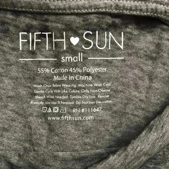 Fifth Sun Pumpkin Spice Gray White Spellout Sleeveless Muscle Tee Size S - Picture 5 of 5